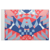 abstrakter rot-blau-weißer Druck #1 Stoff (Fat Quarter (45,7 x 55,9 cm))