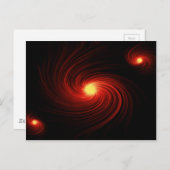 Abstrakter Rot Postkarte (Vorne/Hinten)