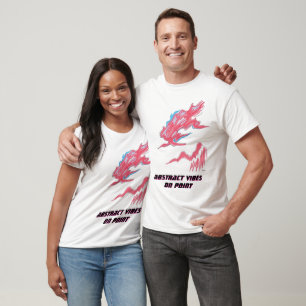 Abstrakter Rot- und Blauer Energiestrom T-Shirt