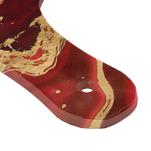 Abstrakter Rot- und Goldmarmor Schneidebrett (Ecke)