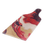 abstrakter Rot und Mahagoni Schneidebrett (Ecke)