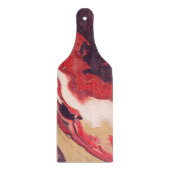 abstrakter Rot und Mahagoni Schneidebrett (Vorderseite)