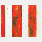 Abstrakter Rot- und Weißstreifen Fleecedecke (Vorderseite (Horizontal))