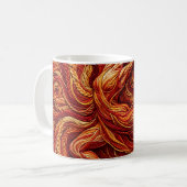 Abstrakter roter Feuertänzer Kaffeebecher Kaffeetasse (Vorderseite Links)