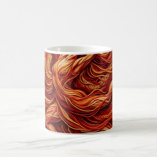 Abstrakter roter Feuertänzer Kaffeebecher Kaffeetasse (Mittel)