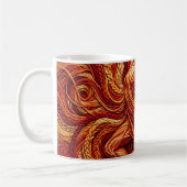 Abstrakter roter Feuertänzer Kaffeebecher Kaffeetasse (Links)