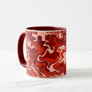 Abstrakter roter Fluss Tasse
