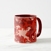 Abstrakter Roter Fluss Tasse (VorderseiteRechts)