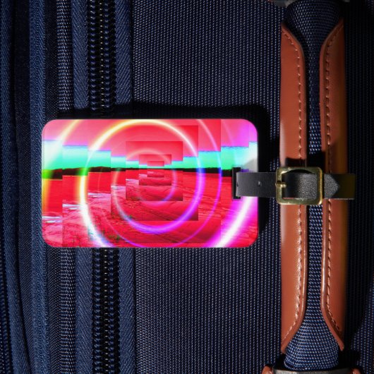 Abstrakter roter Gepäckträger Gepäckanhänger (Vorderseite Insitu 4)
