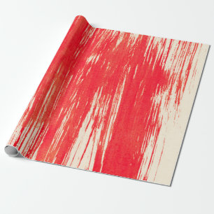 Abstrakter roter Hintergrund in Aquarellfarben Geschenkpapier