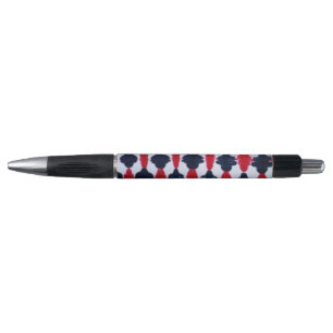 Abstrakter roter schwarzer Stift