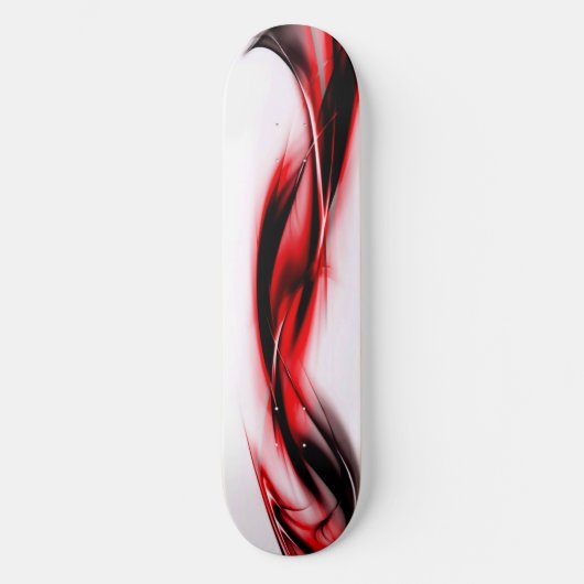 Abstrakter roter Strudel Skateboard (Vorderseite)