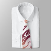 Abstrakter, roter und orangefarbener Marmor Krawatte (Gebunden)