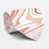 Abstrakter, roter und orangefarbener Marmor Krawatte (Gerollt)