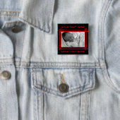 Abstrakter roter und schwarzer Feld-Knopf Button (Beispiel)