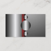 Abstrakter roter und silberner Metallblick Visitenkarte (Rückseite)