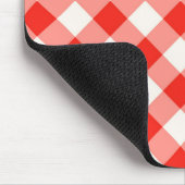Abstrakter roter und weißer Büffel Mousepad (Ecke)