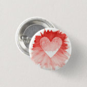 Abstrakter roter Wasserfarbe-Splash-Herz-Runder Kn Button (Vorne & Hinten)