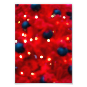 Abstrakter roter Weihnachts-Bokeh-Hintergrund Fotodruck