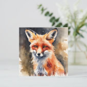 Abstrakter Rotfuchs Karte (Stehend Vorderseite)