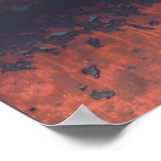 Abstrakter Rotharnrösten Poster (Ecke)