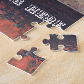 Abstrakter Rotharnrösten Puzzle (Seite)
