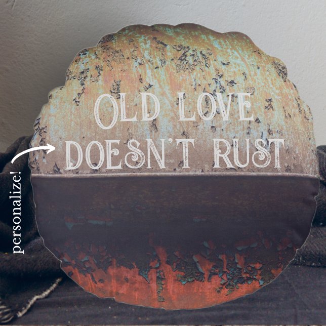 Abstrakter Rotharnrösten Rundes Kissen (Von Creator hochgeladen)