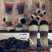 Abstrakter Rotharnrösten Socken