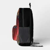 Abstrakter Rotwirbel Bedruckter Rucksack (Rechts)