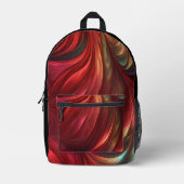 Abstrakter Rotwirbel Bedruckter Rucksack (Vorderseite)