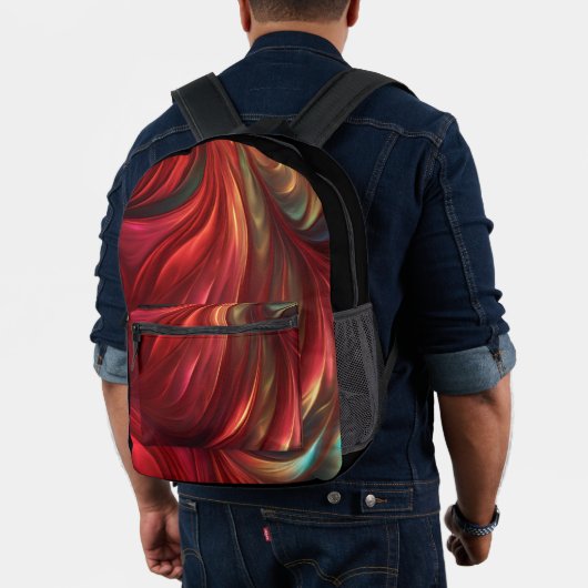 Abstrakter Rotwirbel Bedruckter Rucksack (Insitu (Modell))
