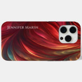 Abstrakter Rotwirbel Case-Mate iPhone Hülle (Rückseite (Horizontal))