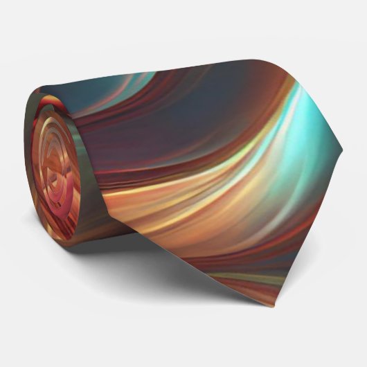 Abstrakter Rotwirbel Krawatte (Gerollt)