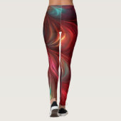 Abstrakter Rotwirbel Leggings (Rückseite)