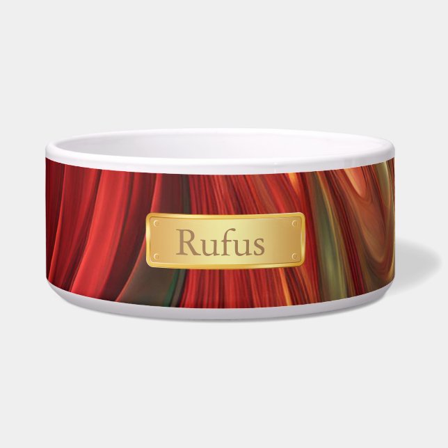 Abstrakter Rotwirbel Napf (Vorderseite)