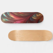 Abstrakter Rotwirbel Skateboard (Horizontal)