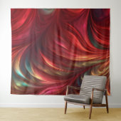 Abstrakter Rotwirbel Wandteppich (Beispiel (Horizontal))