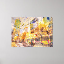 Abstrakter Rückgang in der Stadt Leinwanddruck