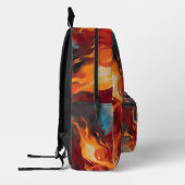 Abstrakter Rucksack für leidenschaftliche Flammen (Links)