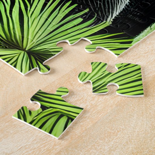 Abstrakter Rustikaler Wildschwarzer Bär Puzzle (Seite)