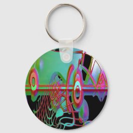 Abstrakter Sammelring Schlüsselanhänger