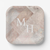 Abstrakter Sandstein Marble Pappteller (Vorderseite)
