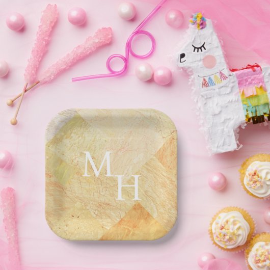 Abstrakter Sandstein Marble Pappteller (Party)