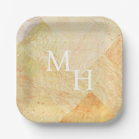 Abstrakter Sandstein Marble Pappteller (Vorderseite)