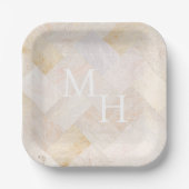 Abstrakter Sandstein Marble Pappteller (Vorderseite)