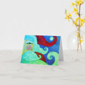 Abstrakter Santa Claus Kunst Karte (Gelbe Blume)