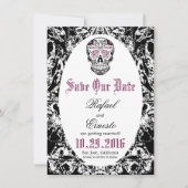 Abstrakter saurer Schädel Gothic Save the Date 4.5 Einladung (Vorderseite)