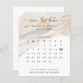 Abstrakter Save the Date Kalender Flyer (Vorne/Hinten)