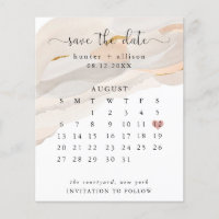 Abstrakter Save the Date Kalender Flyer Einladung