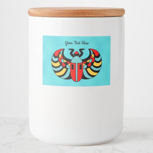 Abstrakter Scarab Käfer Frische Pasta machen Lebensmitteletikett (Vorderseite)